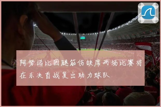 阿努诺比因腿筋伤缺席两场比赛将在东决首战复出助力球队